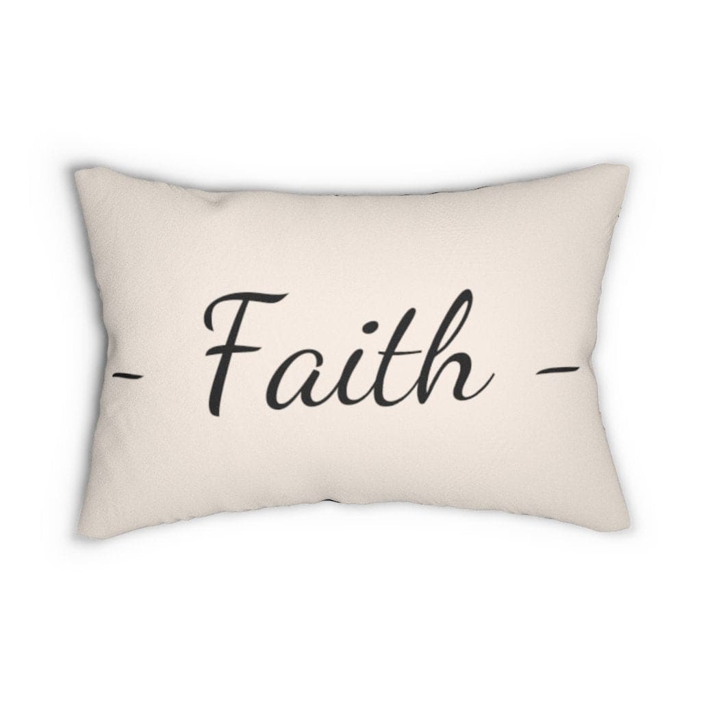 Decorative Throw Pillow - Double Sided Sofa Pillow / Faith - Beige Black-1
