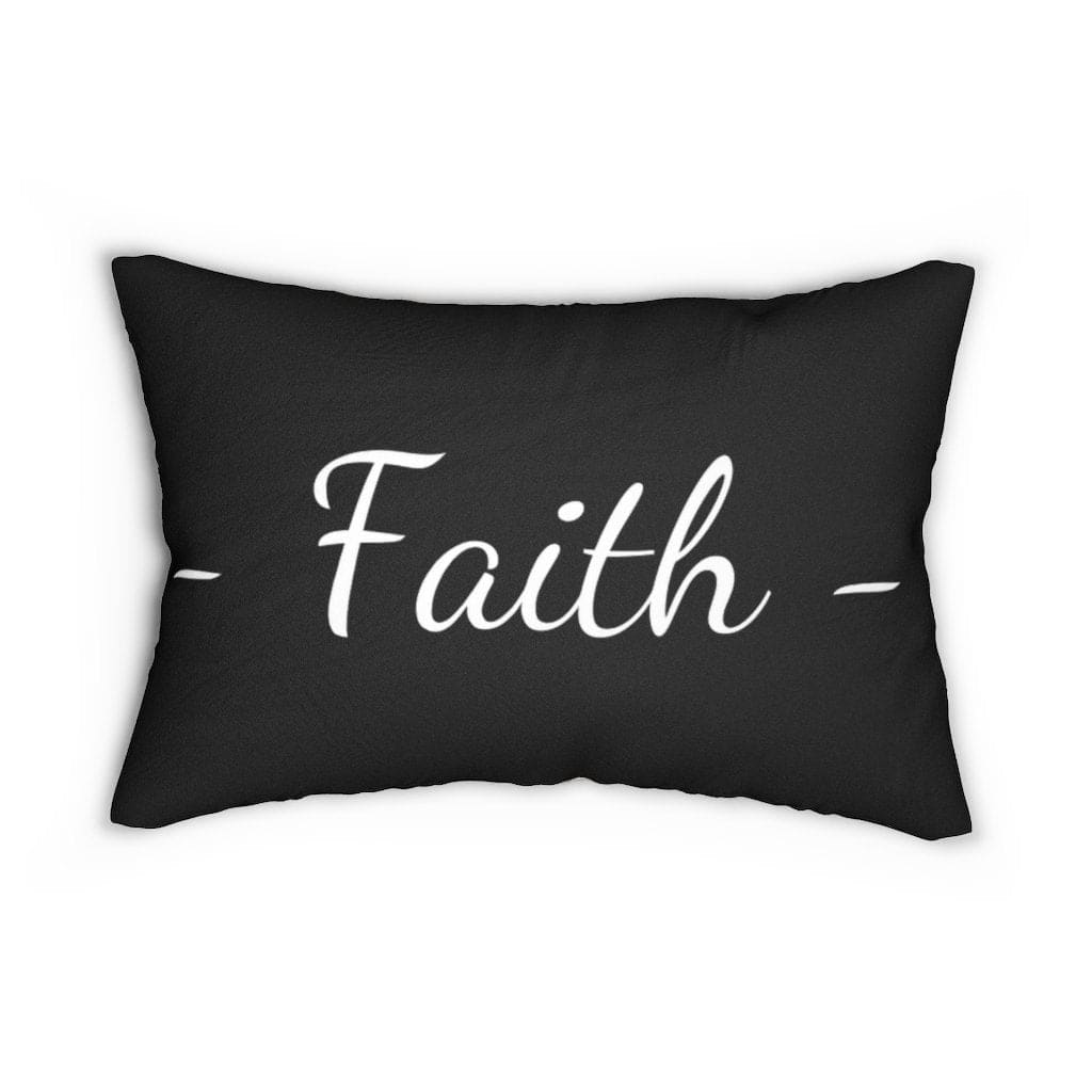 Decorative Throw Pillow - Double Sided Sofa Pillow / Faith - Beige Black-2