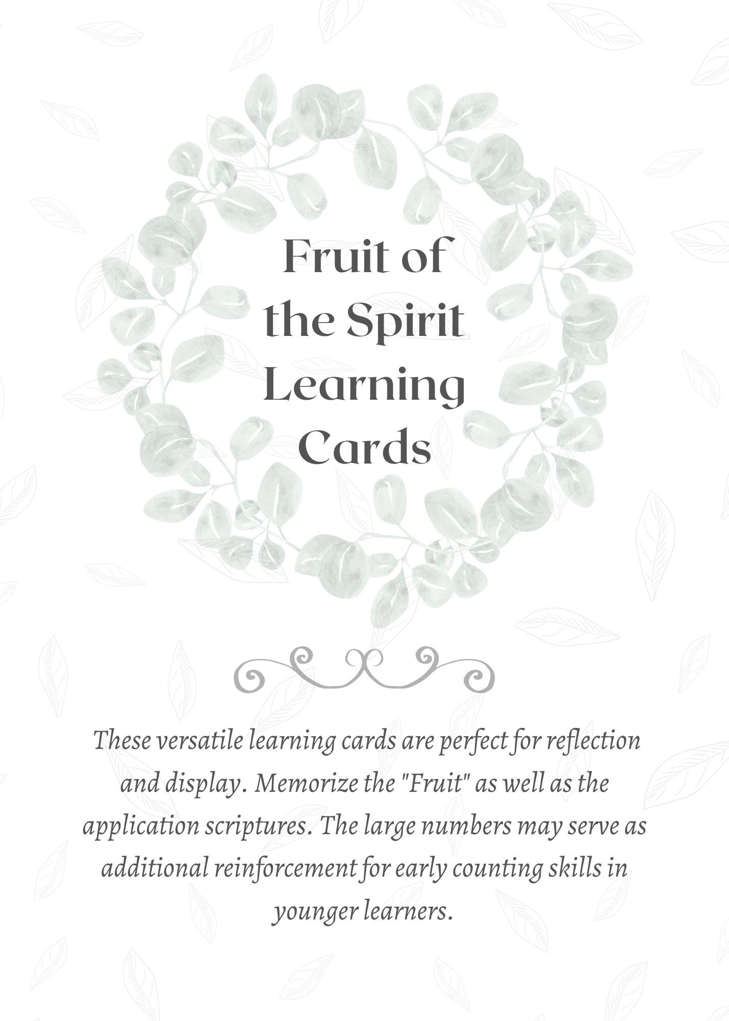 Fruit of the Spirit Digital Learning Cards - English