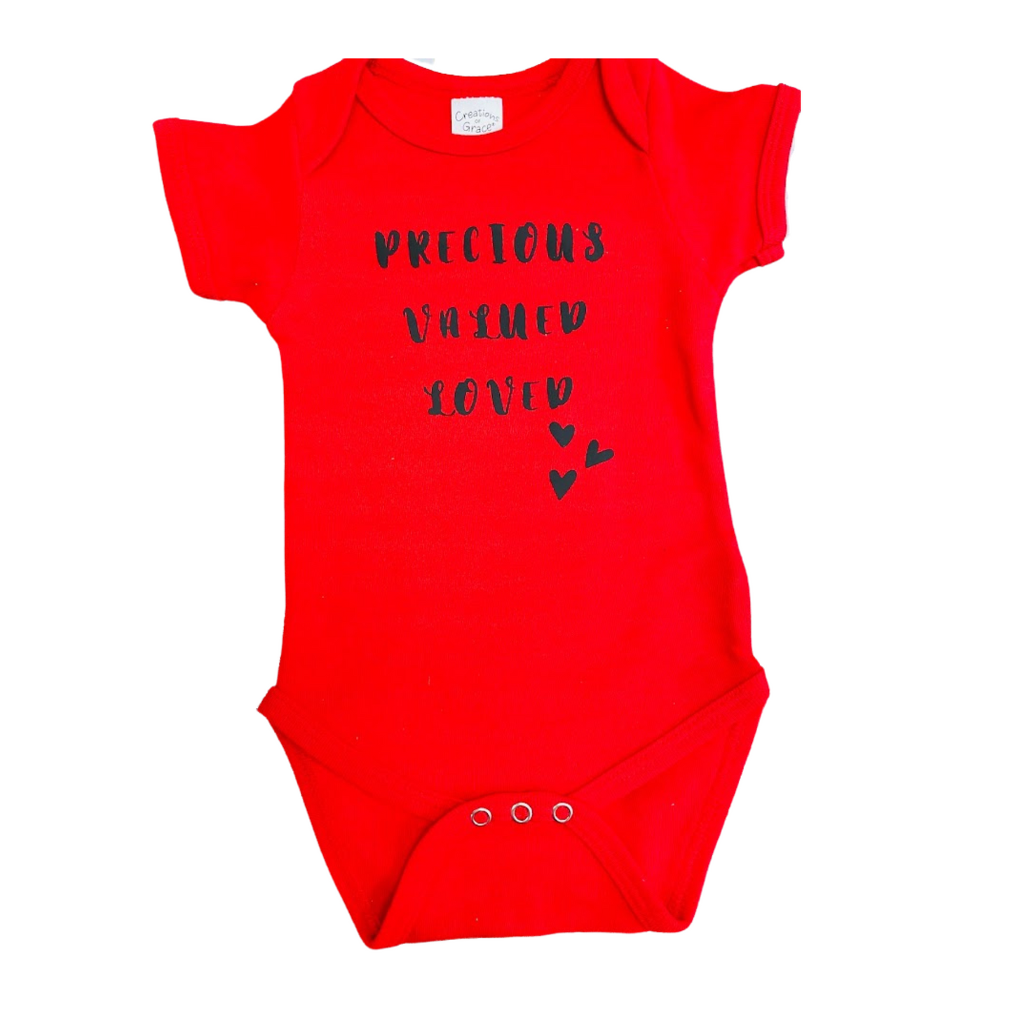 "Precious, Valued, Loved" Infant Creeper