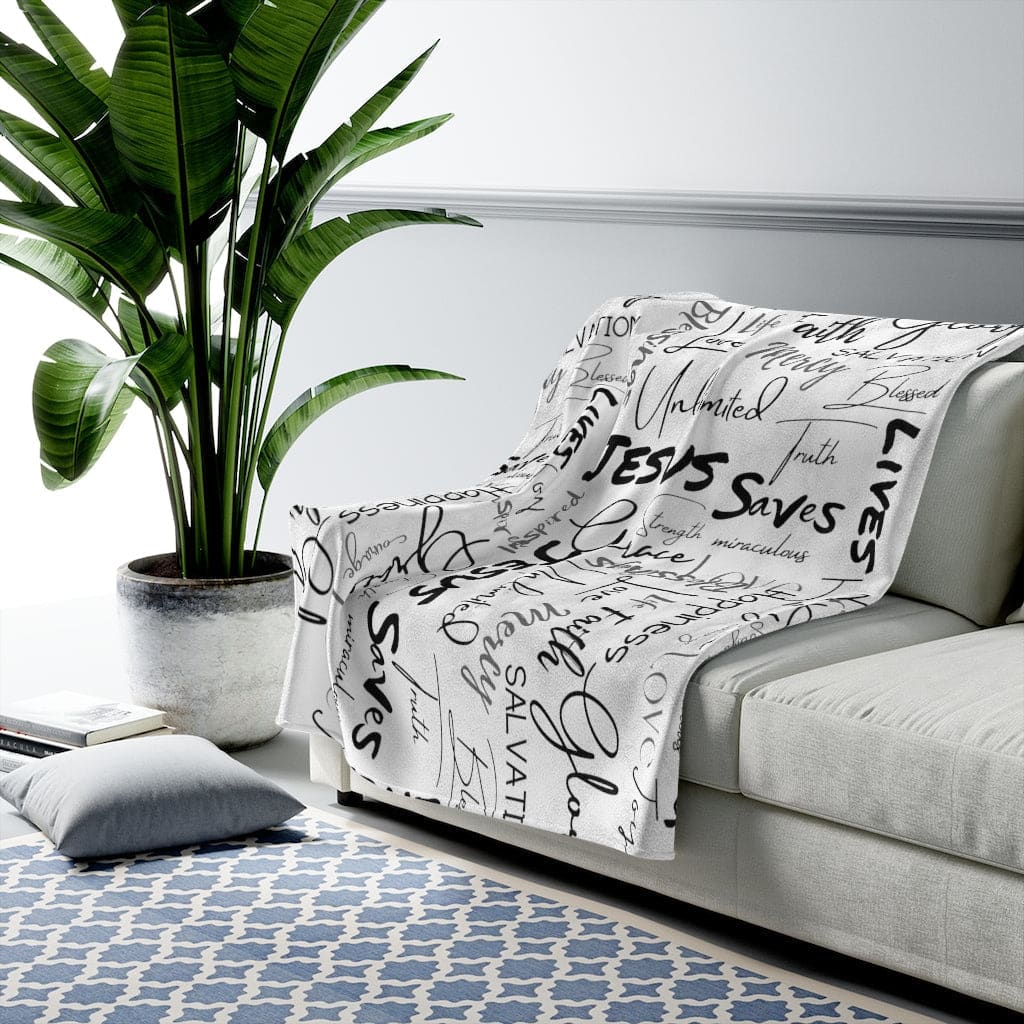 White best sale sofa blanket