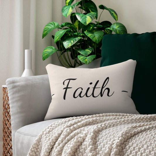 Decorative Throw Pillow - Double Sided Sofa Pillow / Faith - Beige Black-0